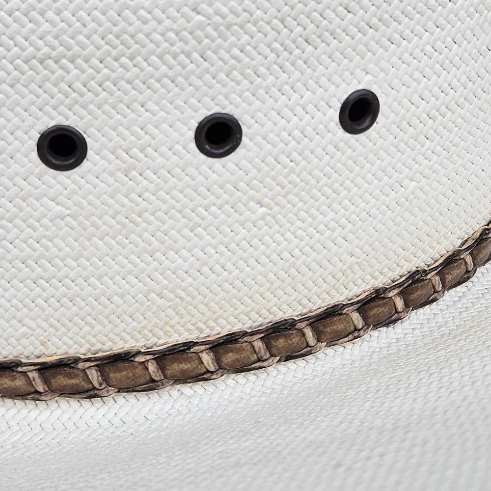 Vtg Stetson 8X Shantung Panama Cowboy Western Rodeo Straw Hat USA Size 6 3/4